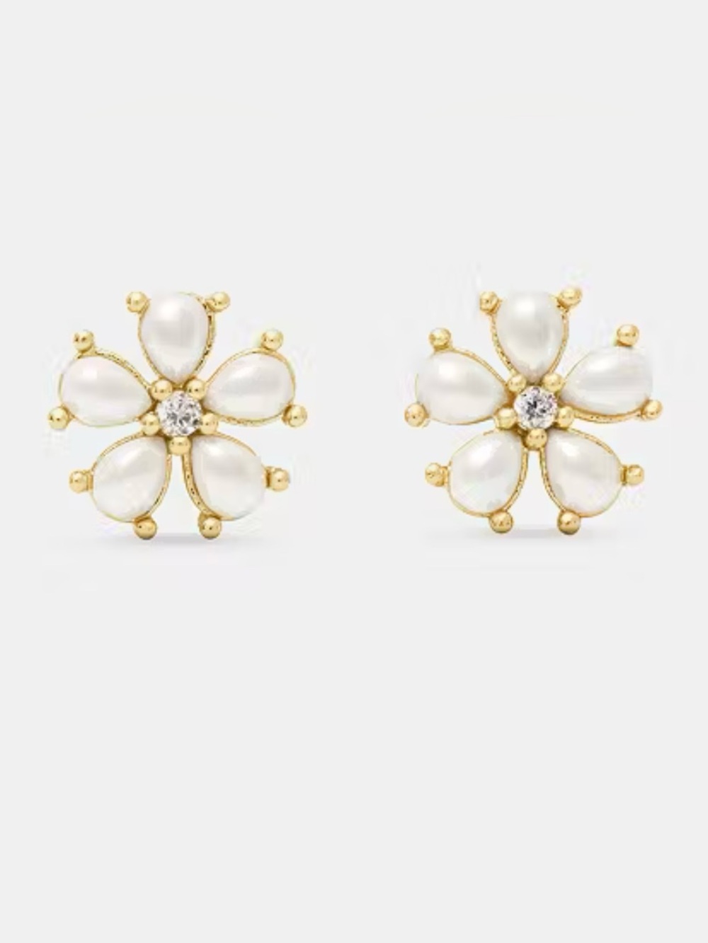 NWT KATE SPADE NEW YORK It’s a Gem Pearl Flower Stud Earrings